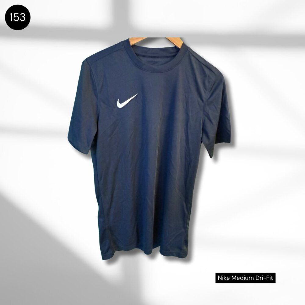 Nike Dri-FIT T-Shirt | Medium | Navy Blue Athletic Top